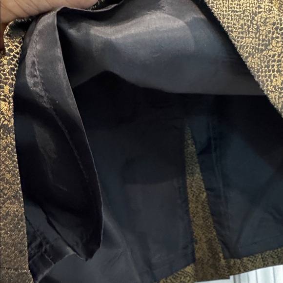 Le Suit Black & Gold Snakeskin Patterned Blazer & Skirt Set Size 14 New w/o Tag - Picture 11 of 11